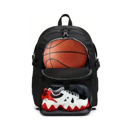 MOCHILA NEGRA PORTA BALÓN