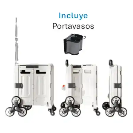 CARRITO 3 RUEDAS CON PORTA VASOS